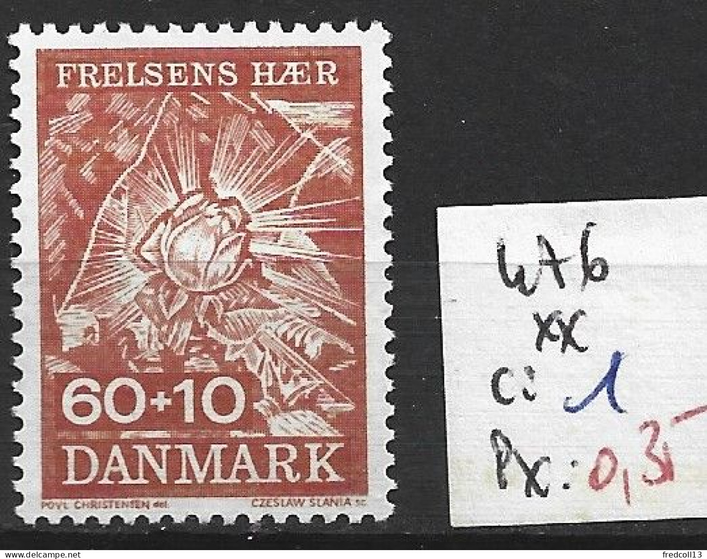 DANEMARK 476 ** Côte 1 € - Unused Stamps