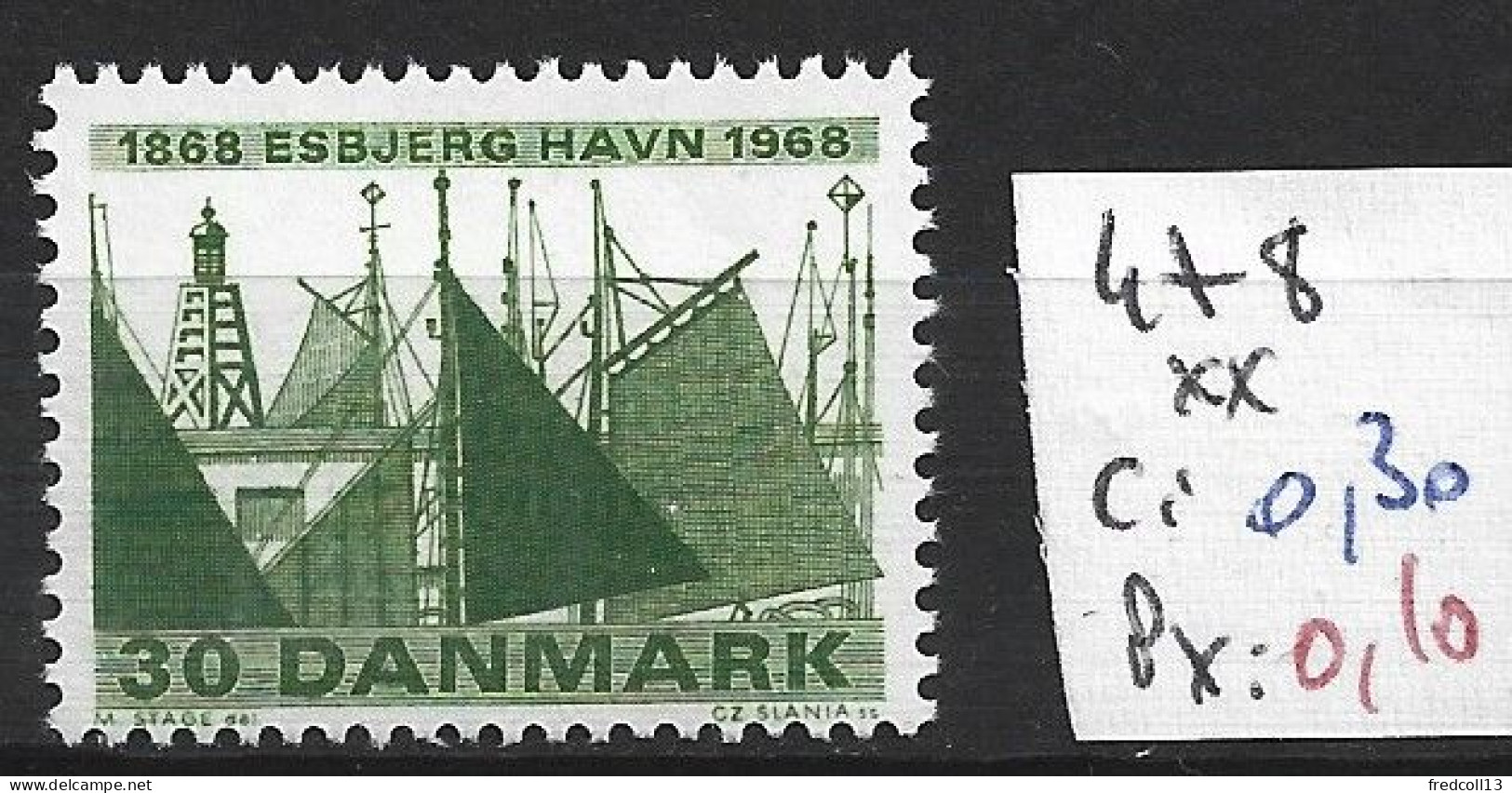 DANEMARK 478 ** Côte 0.30 € - Unused Stamps