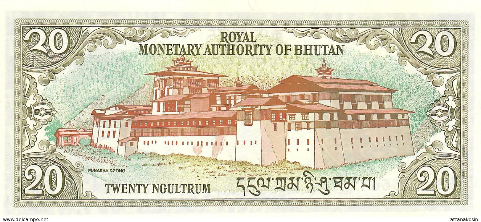 BHUTAN P16b 20 NGULTRUM 1992 #EB  UNC. - Bhoutan