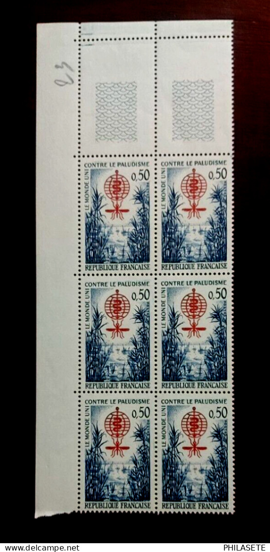 France 1962  Bloc De 6 Timbres N** YT N° 1338 éradication Du Paludisme - Feuilles Complètes