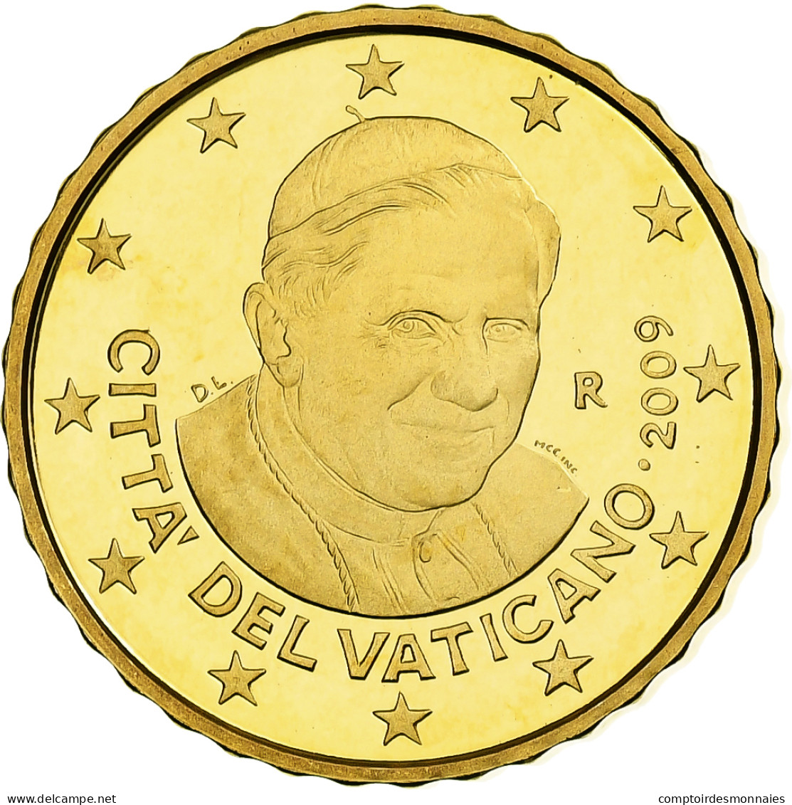Cité Du Vatican, Benedict XVI, 10 Euro Cent, BE, 2009, Rome, Laiton, FDC - Vatikan