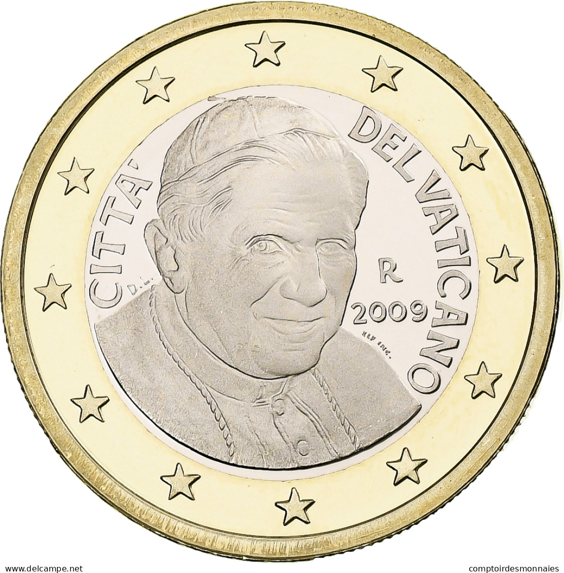 Cité Du Vatican, Benedict XVI, Euro, BE, 2009, Rome, Bimétallique, FDC, KM:388 - Vaticaanstad