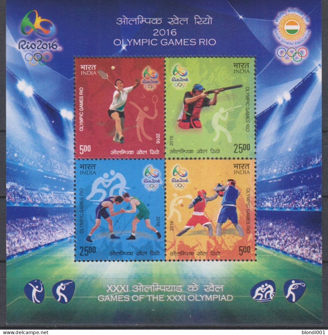 Olympics 2016 - Shooting - INDIA - S/S MNH - Sommer 2016: Rio De Janeiro