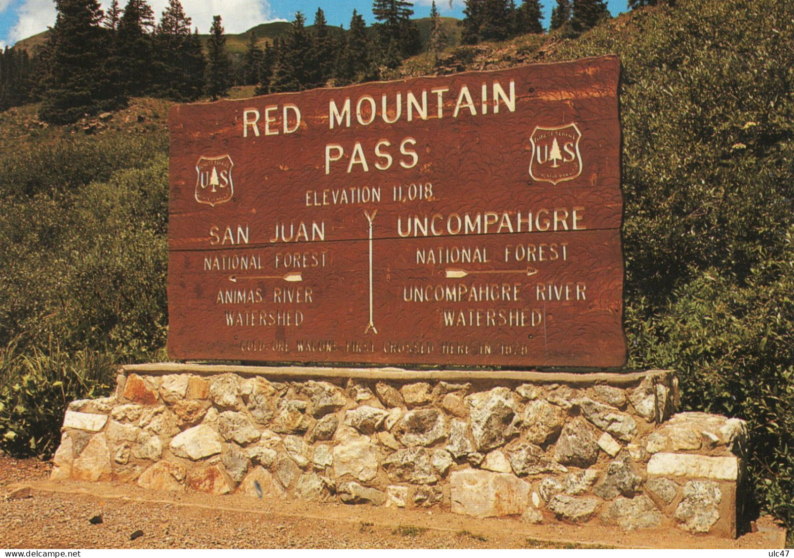 - RED MOUNTAIN PASS - Elevation 11,018 Ft.  - Scan Verso - - Other & Unclassified