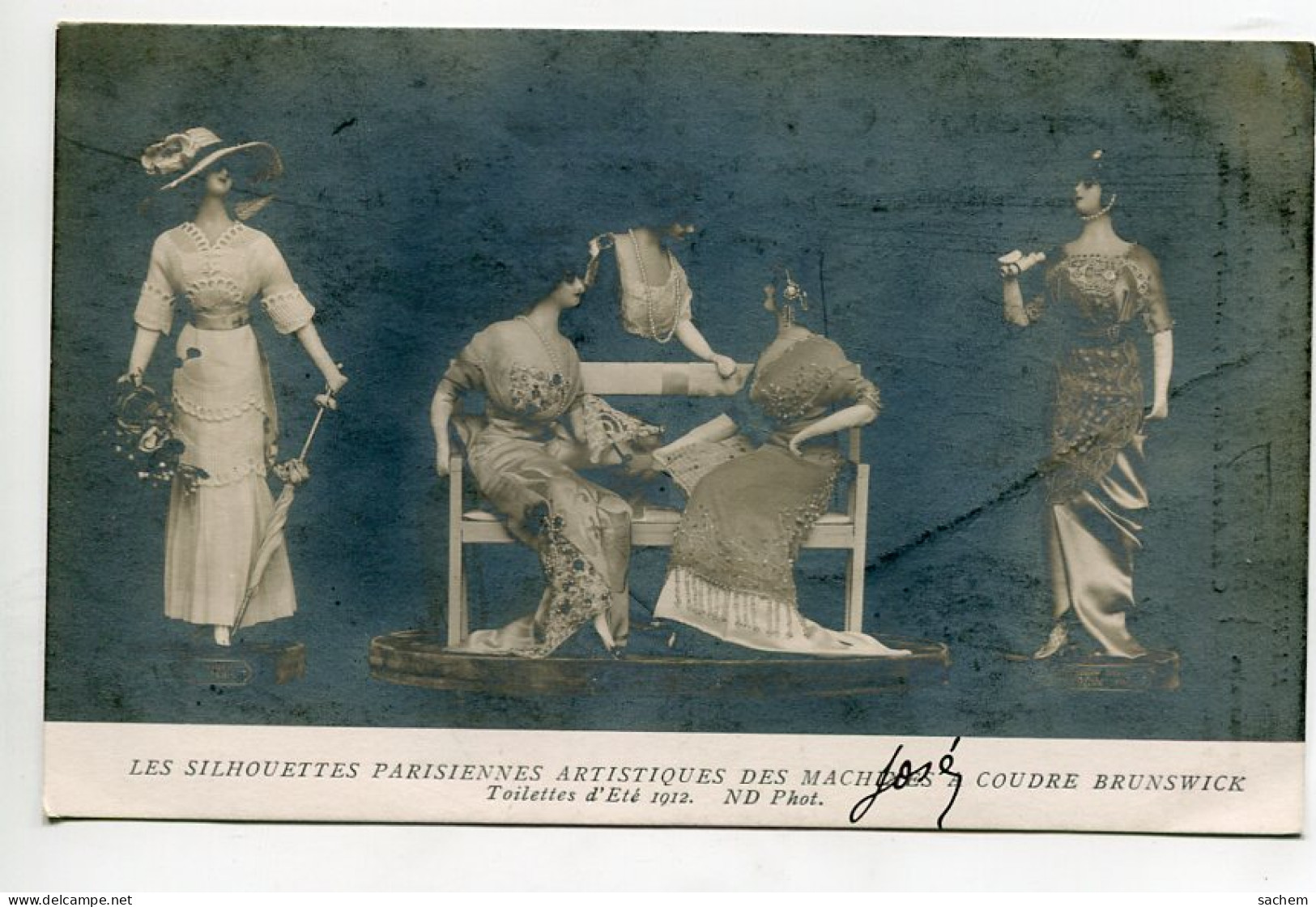 MODE Poupées Femmes Toilettes D'Ete 1912 Les Silhouettes Parisiennes Artistiques Machines à Coudre Brunswick    D01 2023 - Mode