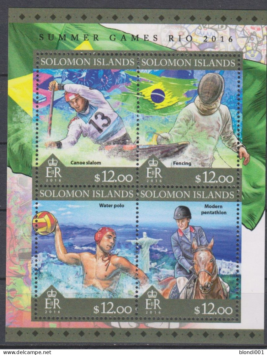 Olympics 2016 - Fencing - EQUESTRIAN - SOLOMON ISLANDS - S/S MNH - Eté 2016: Rio De Janeiro