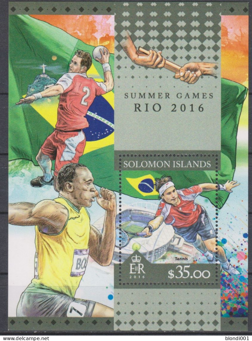 Olympics 2016 - Tennis - SOLOMON ISLANDS - S/S MNH - Summer 2016: Rio De Janeiro