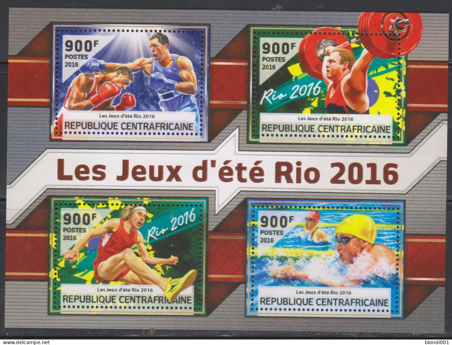 Olympics 2016 - Weightlifting - C.-AFRICA - S/S MNH - Eté 2016: Rio De Janeiro