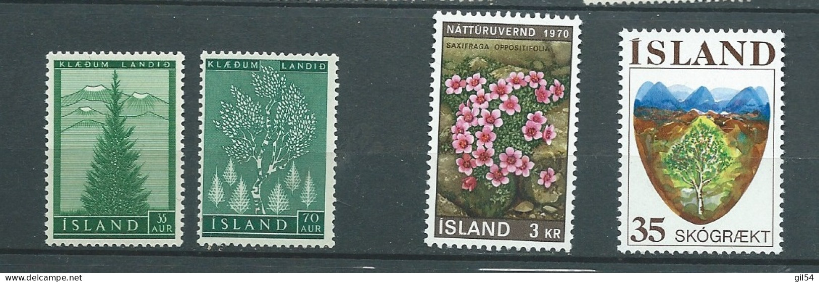 Islande   Série  - Yvert N°    278  / 279 **+ 400 ** + 465** 4 Valeurs Neuves   Sans Charniere- Cw 36405 - Unused Stamps