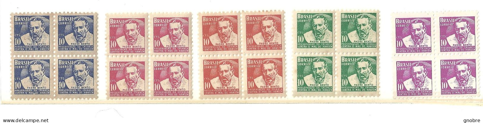 HANSEN BRAZIL NEW SET 31 DIFFERENT BLOCKS OF 4 STAMP EACH - Lots & Serien