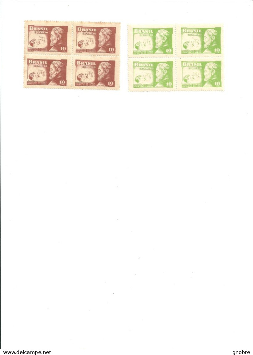 HANSEN BRAZIL NEW SET 31 DIFFERENT BLOCKS OF 4 STAMP EACH - Lots & Serien