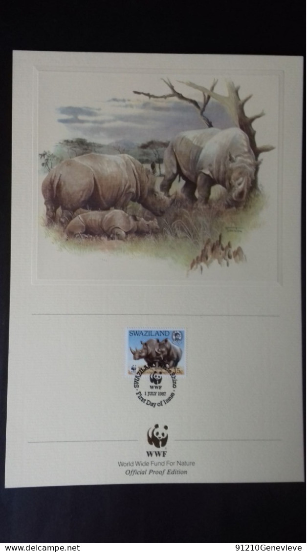 WWF  DOCUMENT Sur  Velin 1ER JOUR  (LOT) - Lettres & Documents