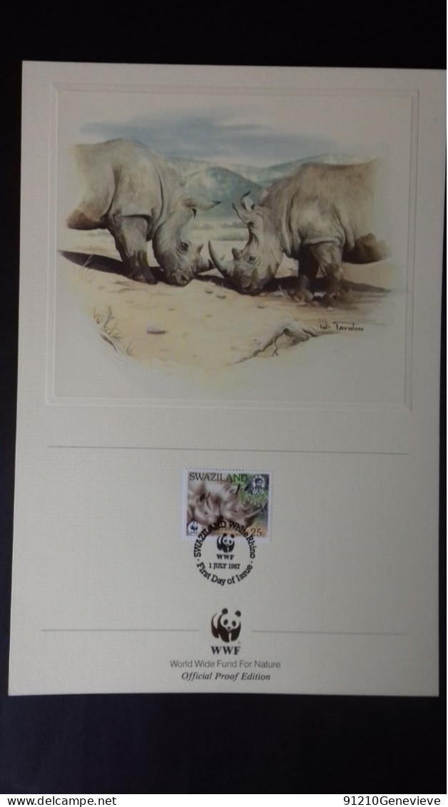 WWF  DOCUMENT Sur  Velin 1ER JOUR  (LOT) - Lettres & Documents