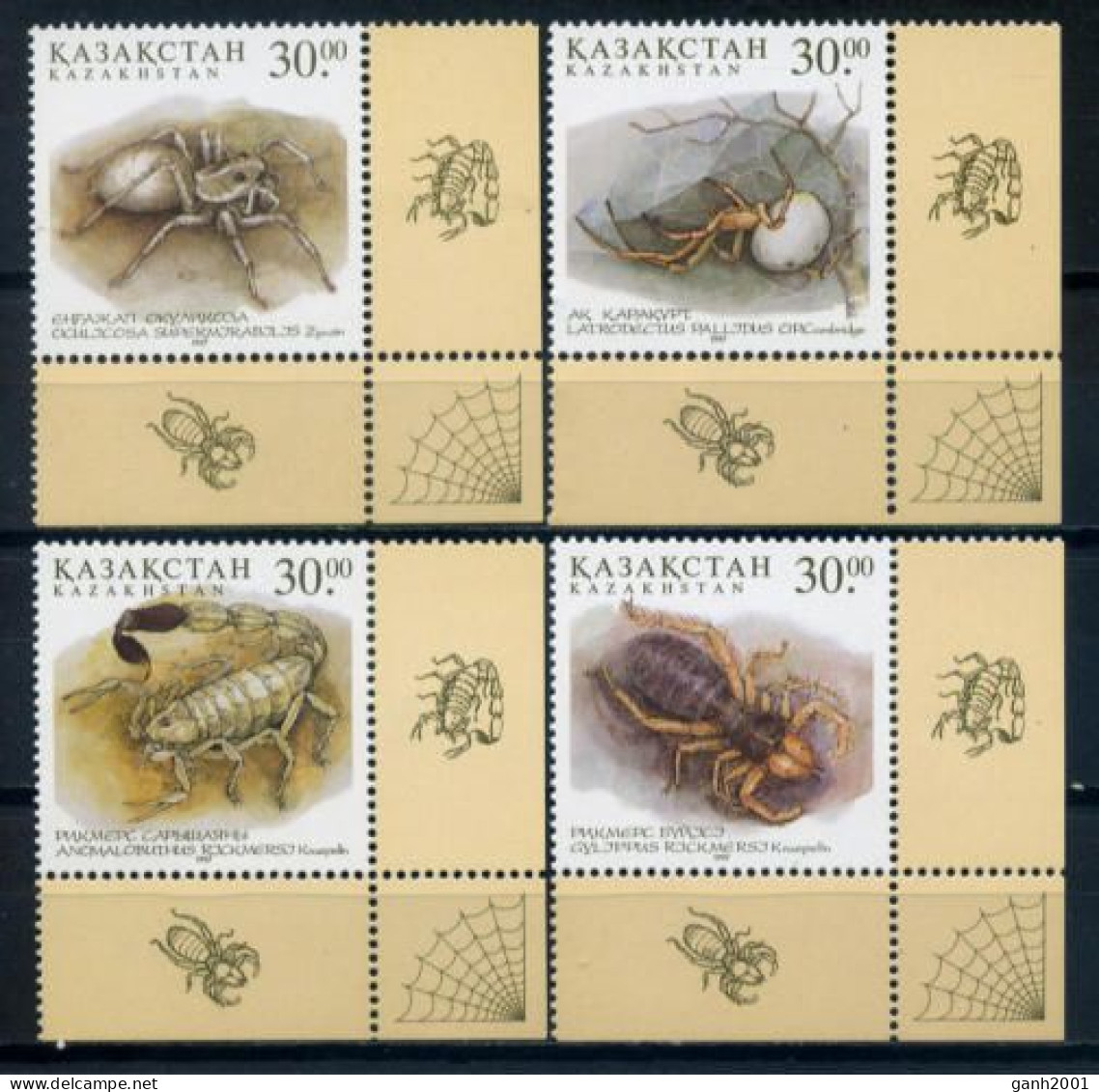 Kazakhstan 1997 / Insects Spiders MNH Insectos Ara&ntilde;as Spinnen / Hi99  2-13 - Ragni