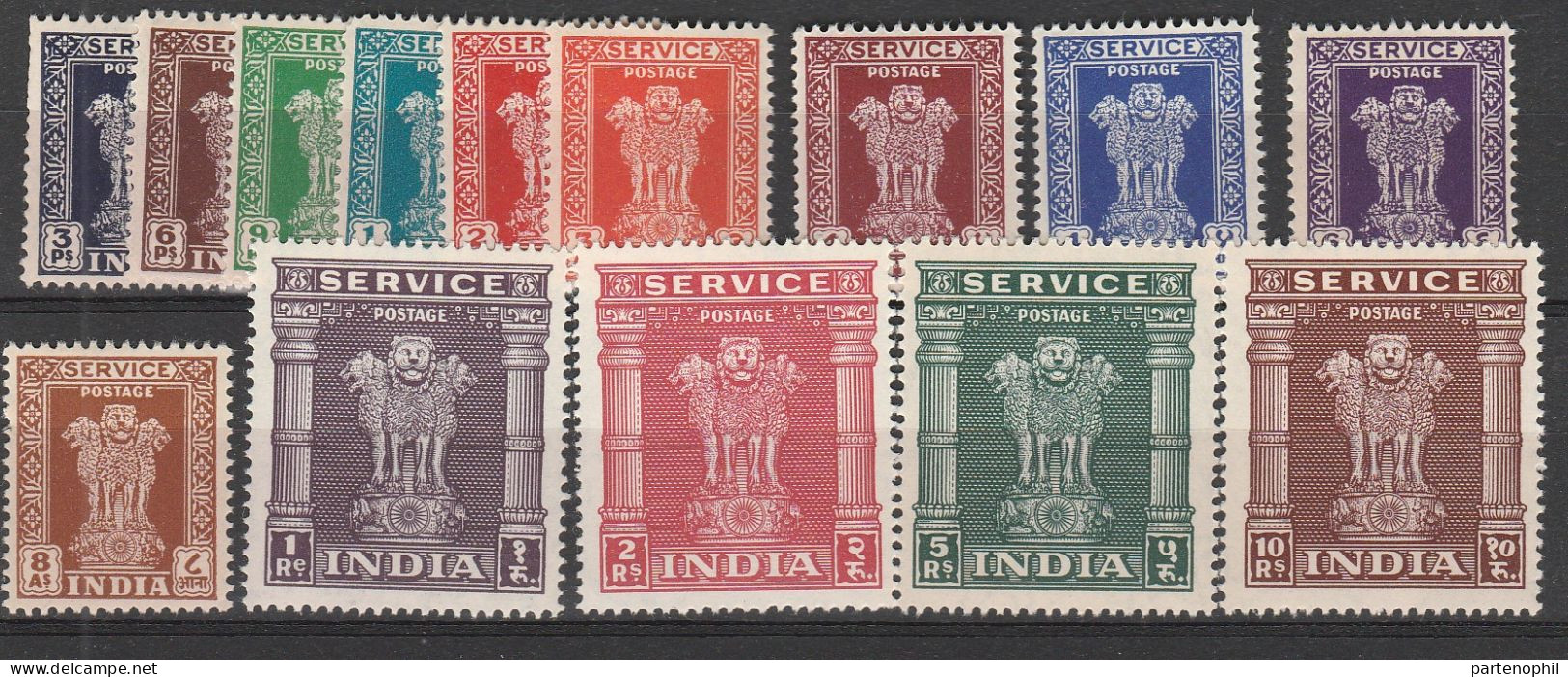 India 1950/51 - N. S.. 9/11 MH - Ungebraucht