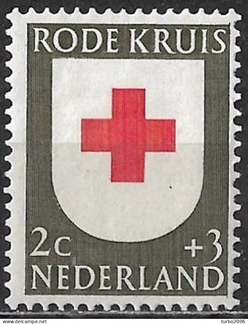 Plaatfout Inham In De Witte Rand Onder De O Van ROde In 1953 Rode Kruis Zegels 2 +3 Ct NVPH 607 PM 2 Ongestempeld - Variétés Et Curiosités