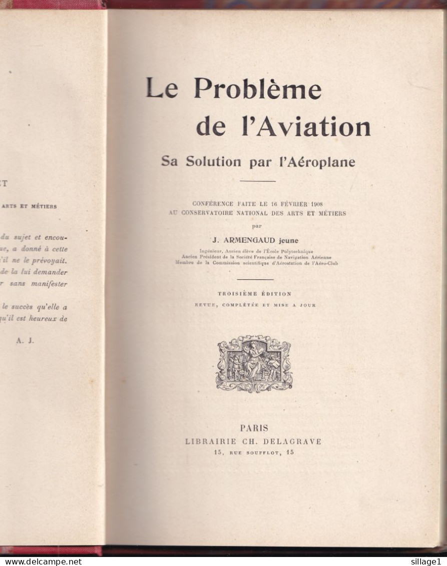 AVION - AVIATION - AEROPLANE - Le Problème De L'aviation Et Sa Solution Par L'aéroplane - Armengaud Jeune - Vliegtuig