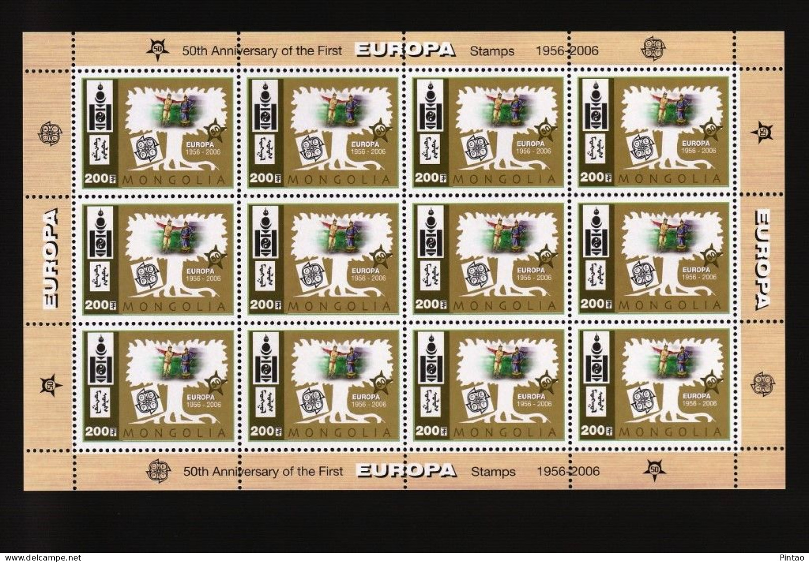 SSCF992- MONGÓLIA 2006- MNH _ 50 ANOS DAS EMISSÕES EUROPA CEPT - 2006