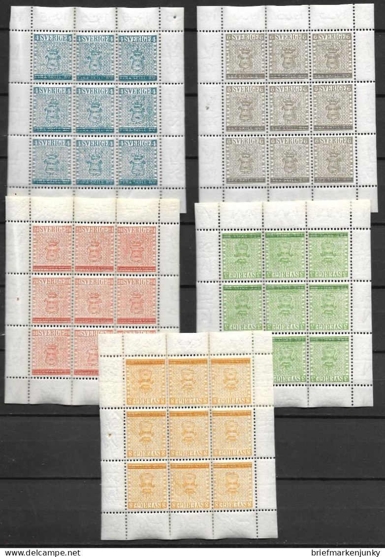Schweden Kleinbogen Mi.Nr. 406-410 Postfrisch ** - Unused Stamps