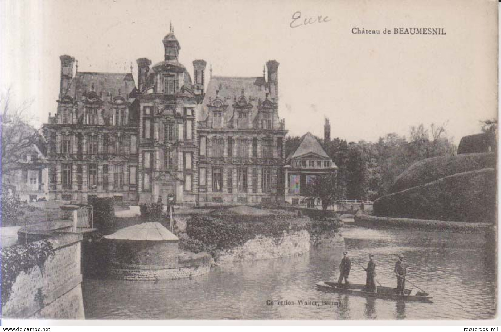 Chateau De Beaumesnil   Carte Postale Animee  1911 - Beaumesnil