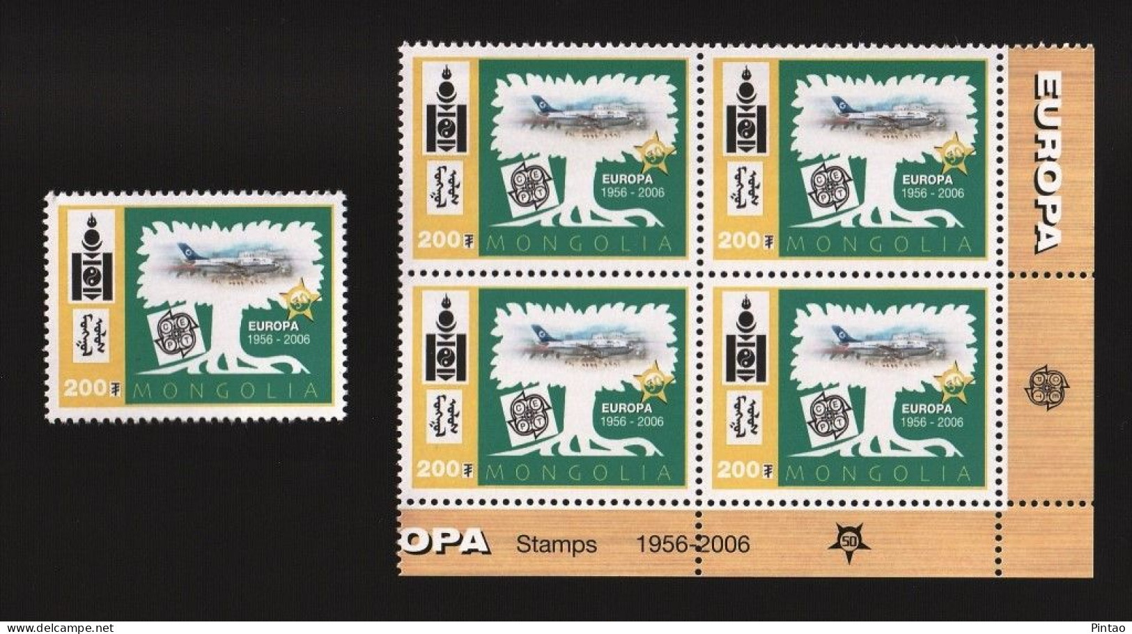 SSCF994q2s- MONGÓLIA 2006- MNH _ 50 ANOS DAS EMISSÕES EUROPA CEPT - 2006