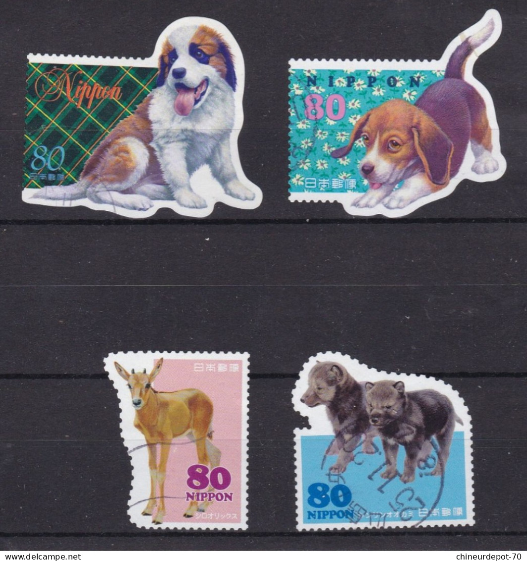 NIPPON JAPPON JAPAN DOGS CHIEN LOUP ANIMAUX - Used Stamps