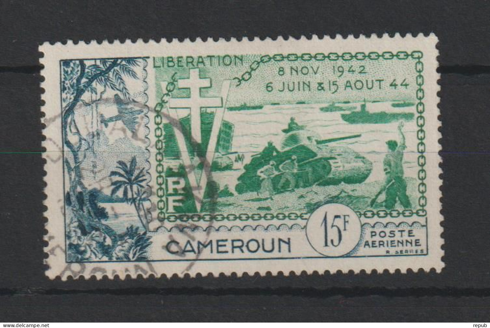 Cameroun 1954 Libération PA 44, 1 Val Oblit Used - Posta Aerea