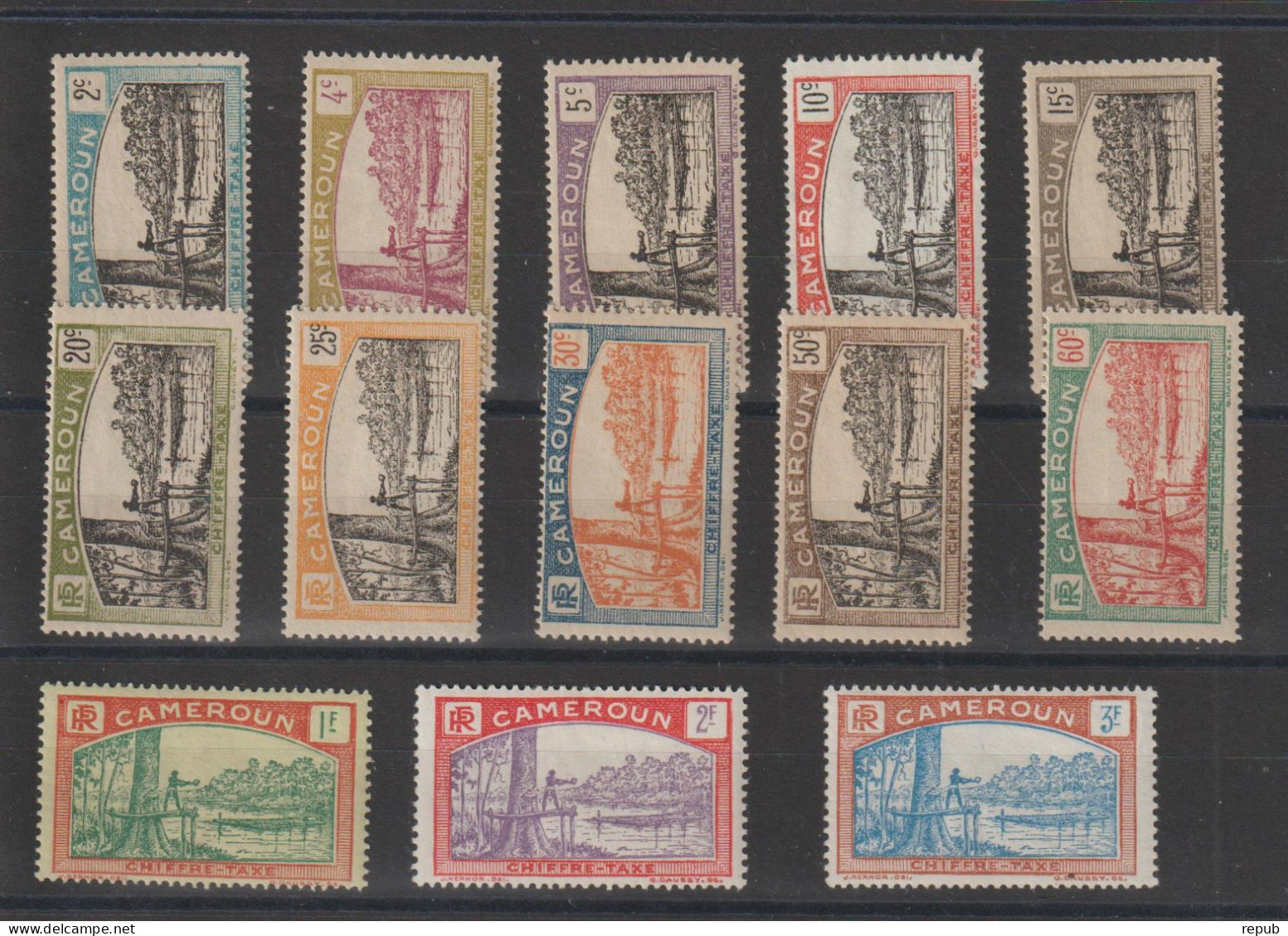 Cameroun 1925-27 Série Taxe 1-13, 13 Val * Charnière MH - Neufs