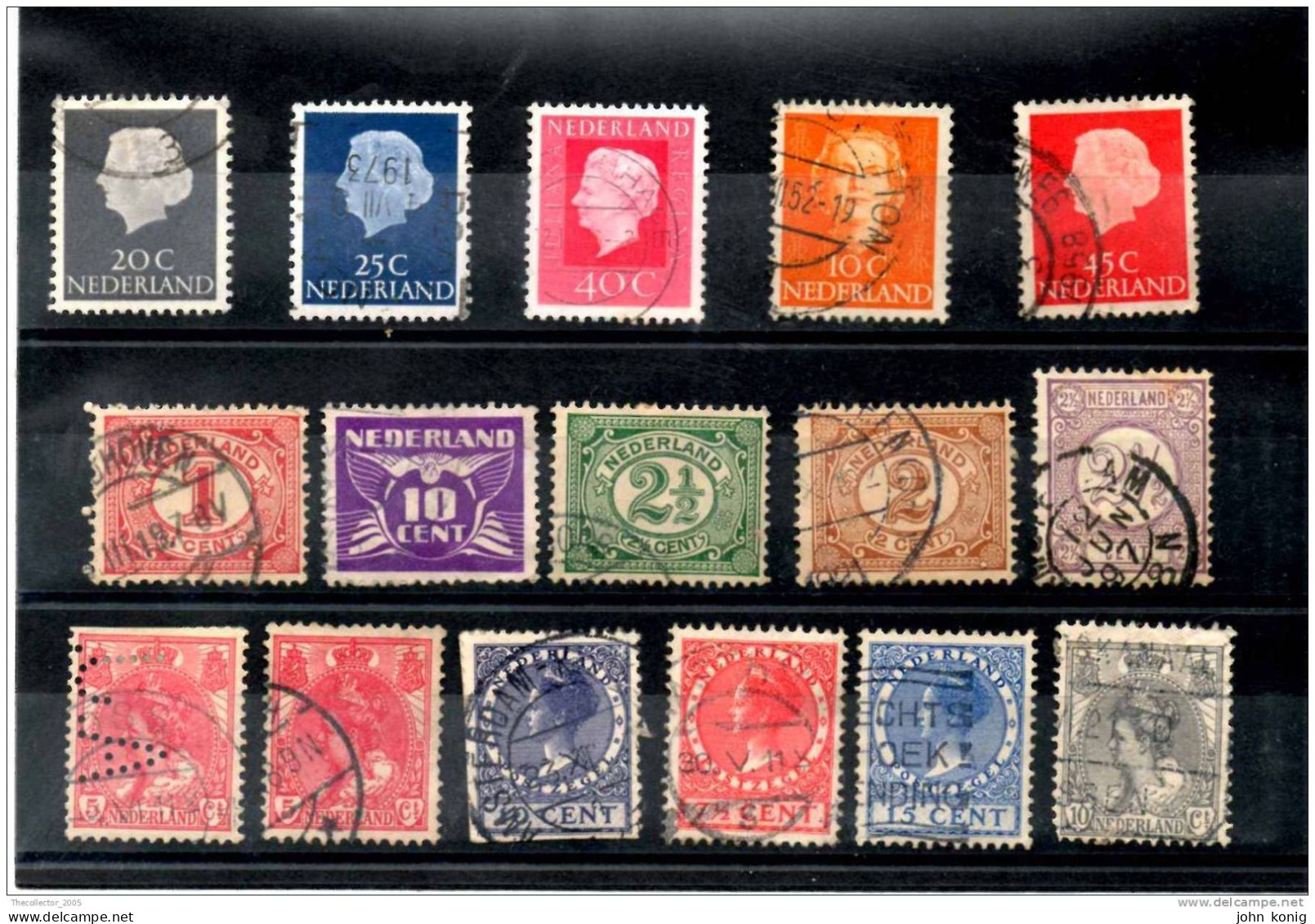 OLANDA - PAESI BASSI - HOLLAND - NEDERLAND - Lotto Francobolli Usati Classici - Used Classic Stamps Lot - Collections