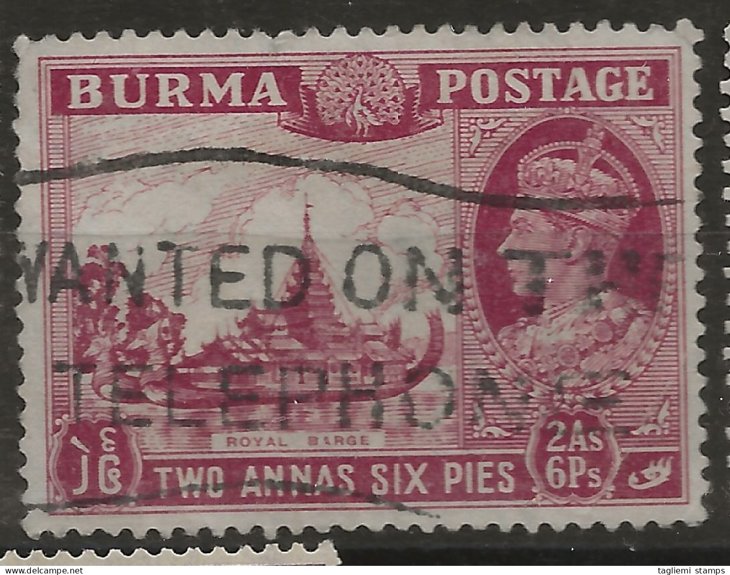 Burma 1938, SG  25, Used - Birmania (...-1947)