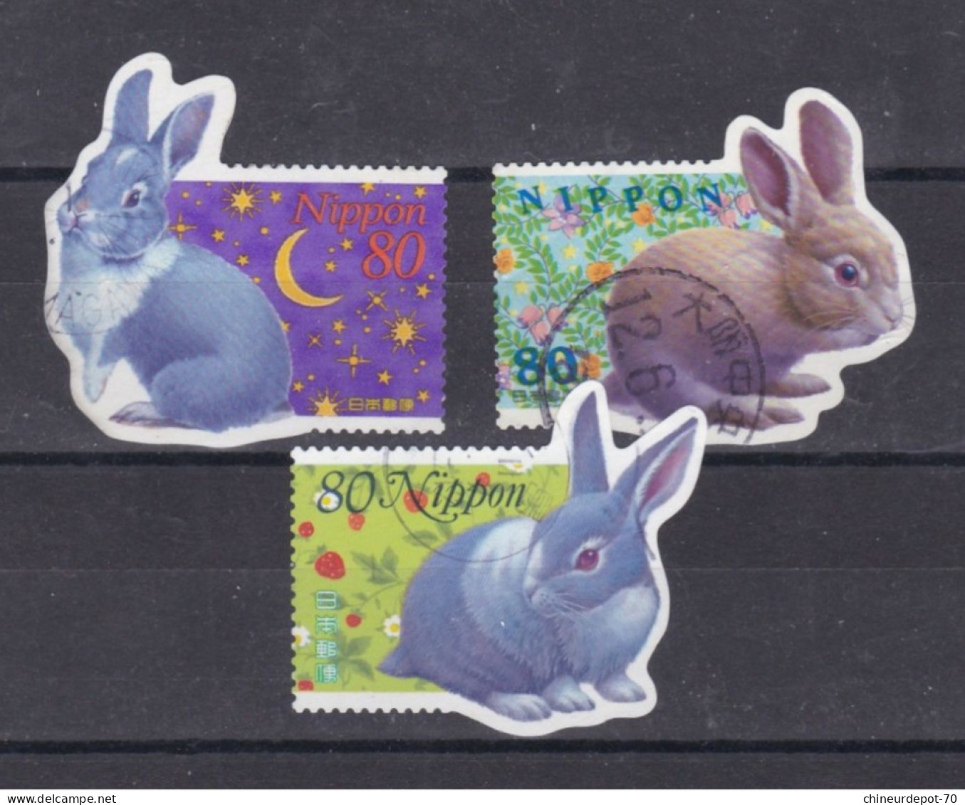 NIPPON JAPPON JAPAN  LAPINS RABBITS HASEN - Usados