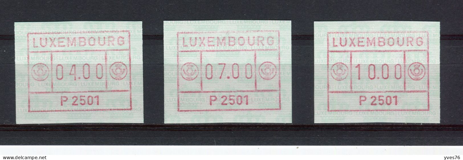 LUXEMBOURG - Y&T Distributeur N° 1** - Série Complète - Automatenmarken