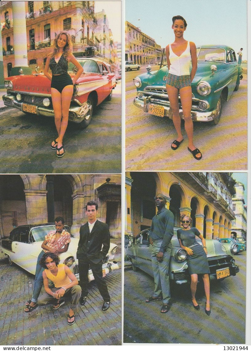 VENDO  AL MIGLIOR OFFERENTE 15 CARTOLINE CON PUBBLICITA' DELLA SISLEY CON AUTO  D'EPOCA AMERICANE A CUBA .POSSIBILE VEND - Collections & Lots