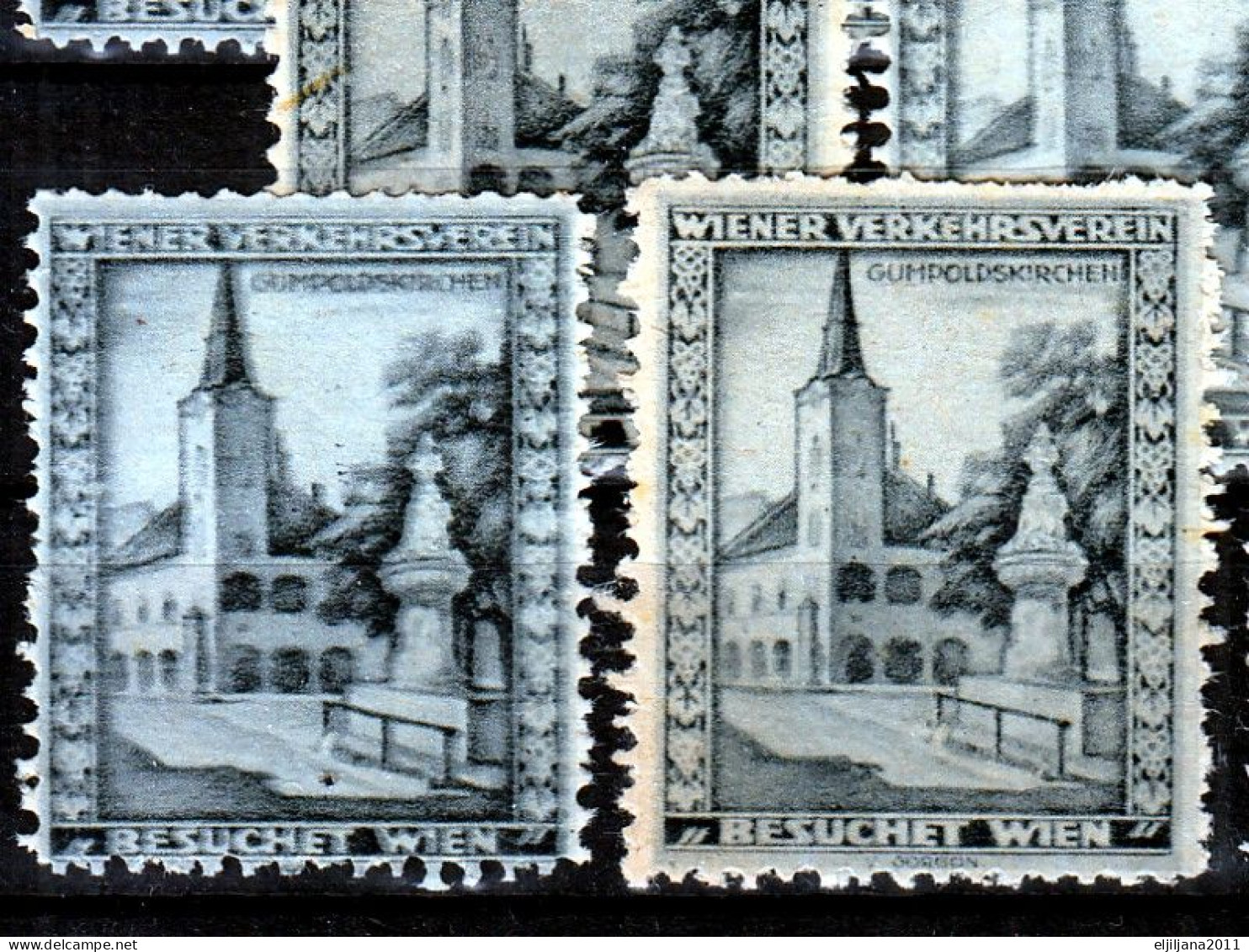 Austria ⁕ Wiener Verkehrsverein GUMPOLDSKIRCHEN Besucht Wien "BESUCHET WIEN" ⁕ 25v MNH Cinderella Reklamemarke Tourismus - Erinnophilie