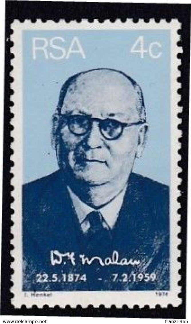 Daniel François Malan - 1974 - Unused Stamps