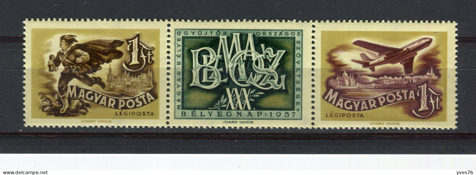 HONGRIE - Y&T Poste Aérienne N° 195-96** - Journée Du Timbre - Unused Stamps