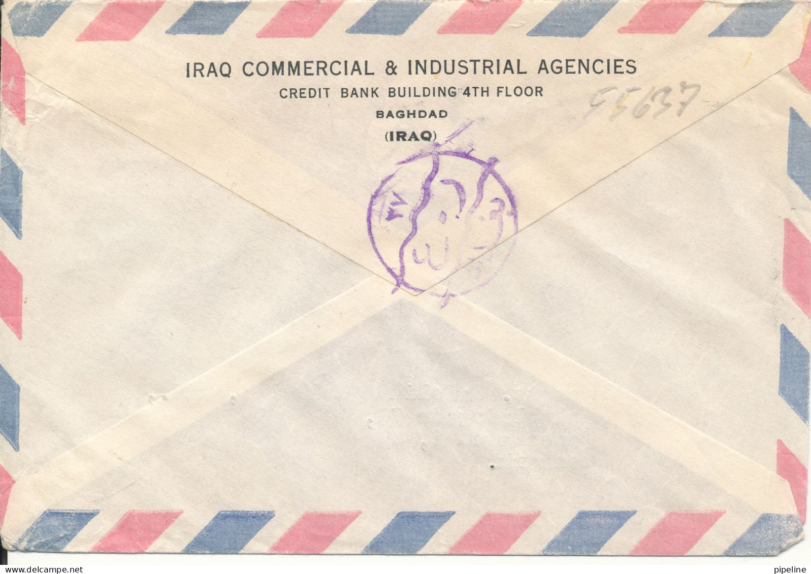 Iraq Air Mail Cover Sent To Denmark - Iraq