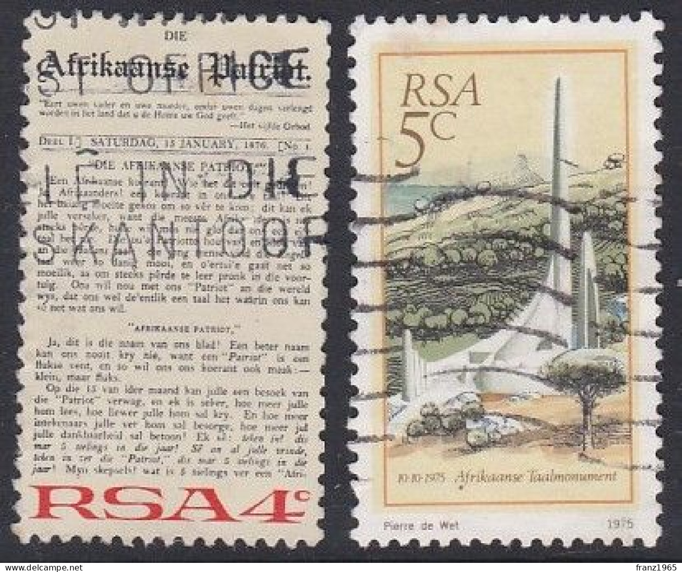 Afrikaans As Language - 1975 - Used Stamps