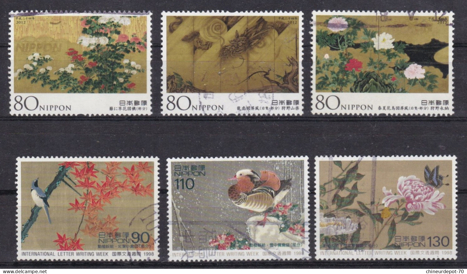 NIPPON JAPPON JAPAN OISEAUX VÖGEL BIRDS FLOWERS FLEURS PLANTES - Usados