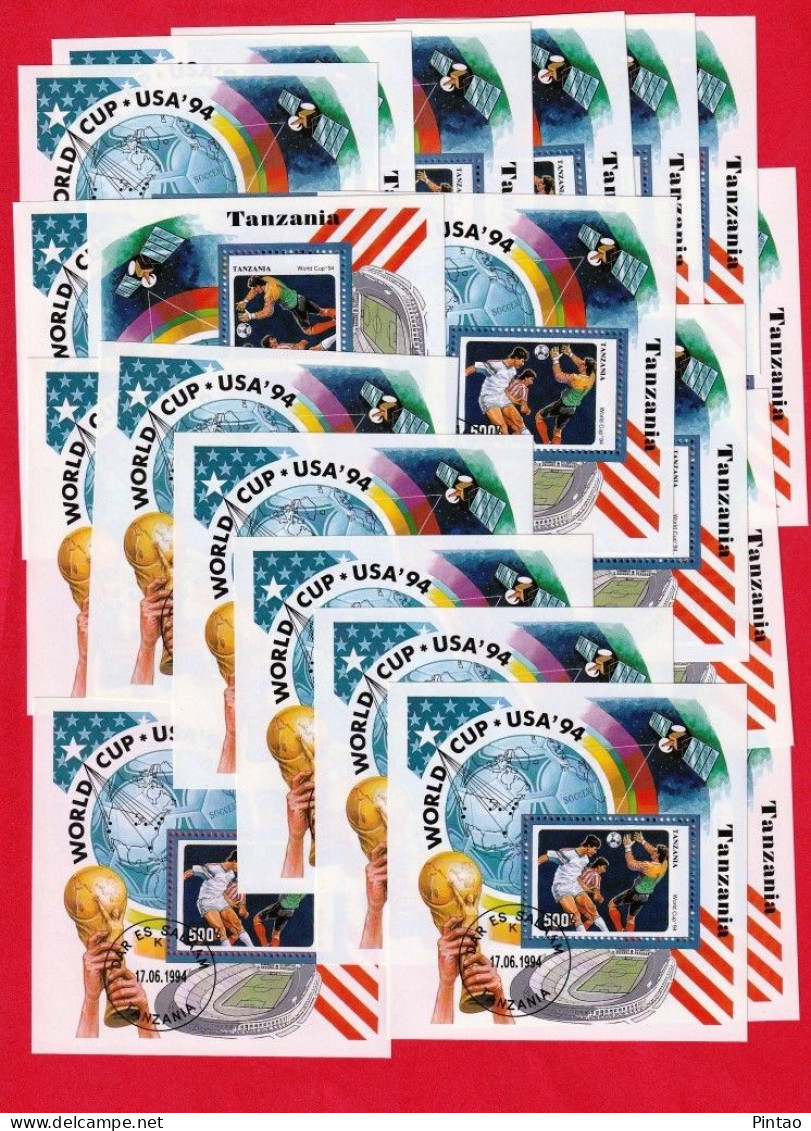 DPT1304v20r- TANZÂNIA 1994- CTO (MUNDIAL DE FUTEBOL EUA' 94)_ X20 - 1994 – USA