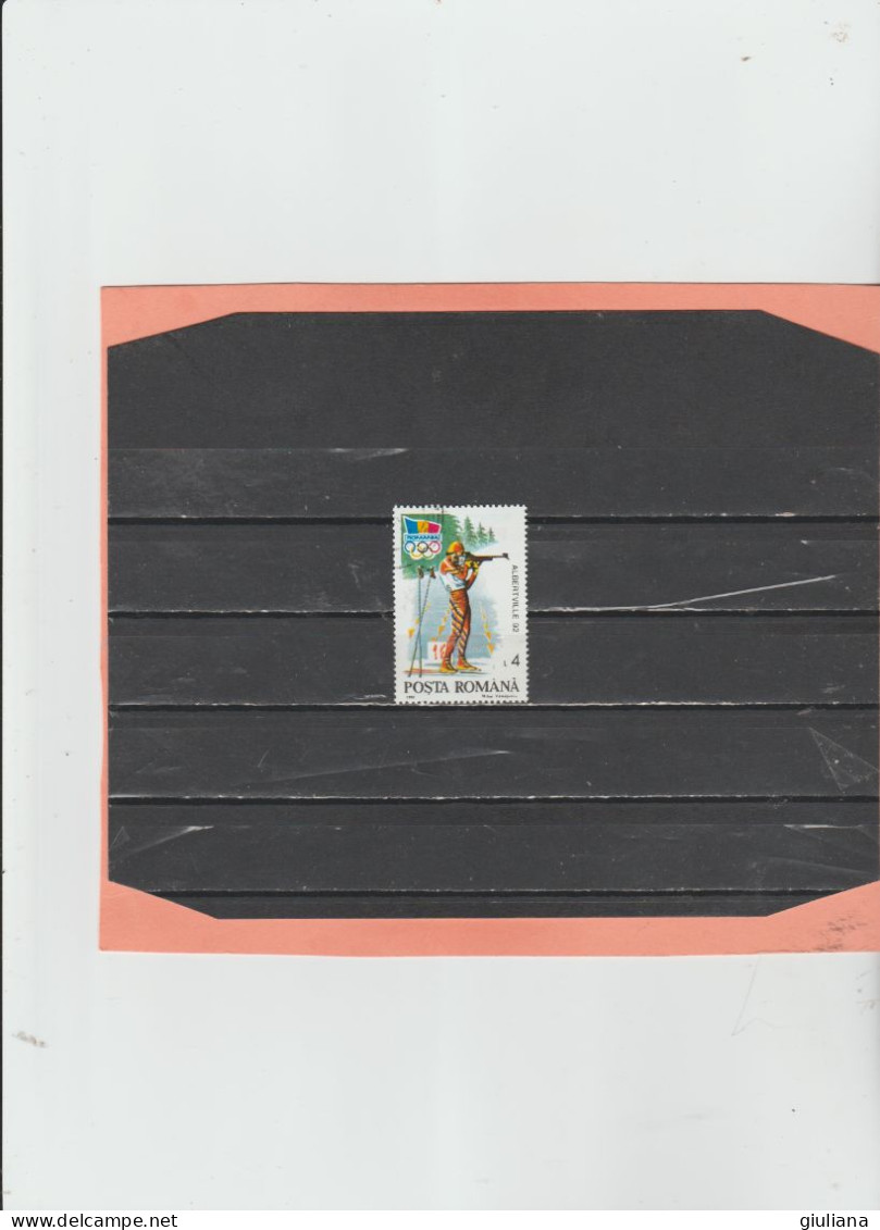 Romania 1992 - (YT) 3985A Used "Giochi Olimpici D'inverno, Albertville '92" - 4L Biathlon - Used Stamps