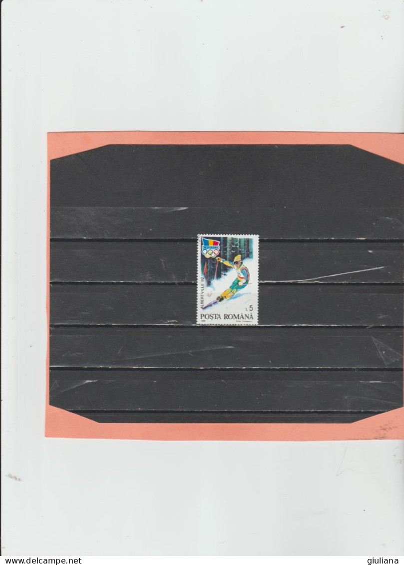Romania 1992 - (YT) 3985B Used "Giochi Olimpici D'inverno, Albertville '92" - 5L  Ski Alpino - Used Stamps