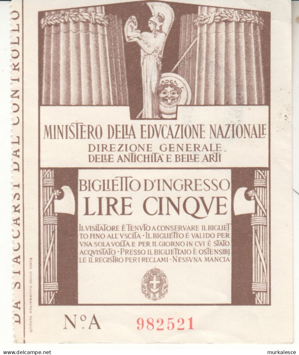 9178--ITALIA    LIRE  CINQVE - Autres & Non Classés