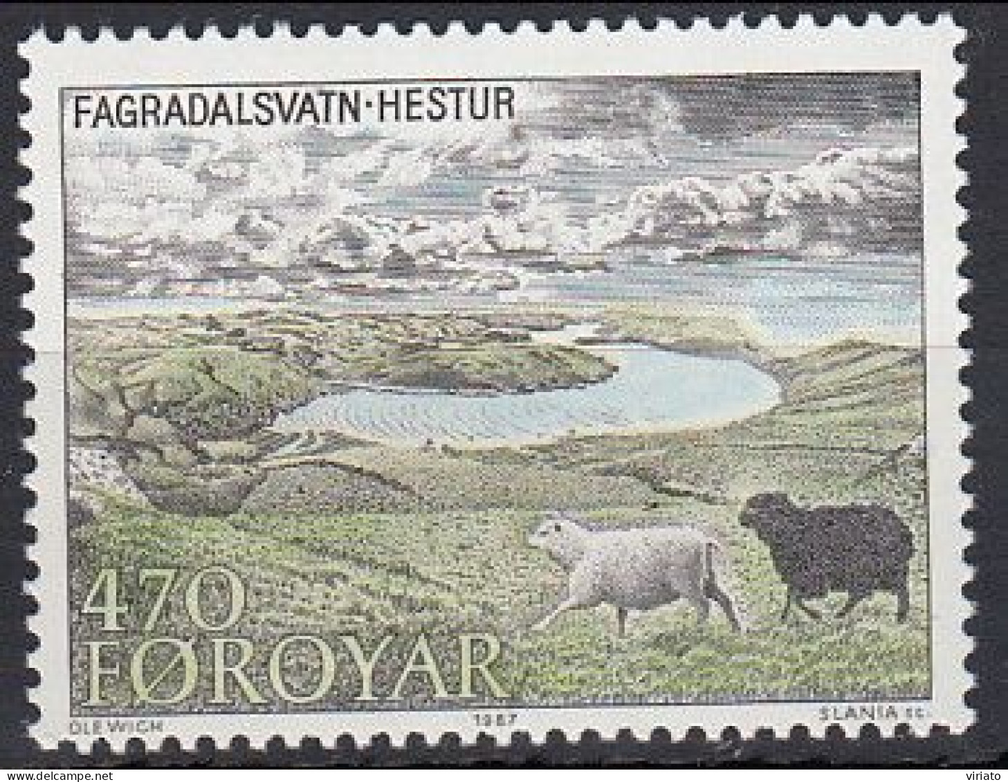 Faroe Islands 1987 (MNH) (Mi 157) - Domestic Sheep (Ovis Ammon Aries) - Ferme