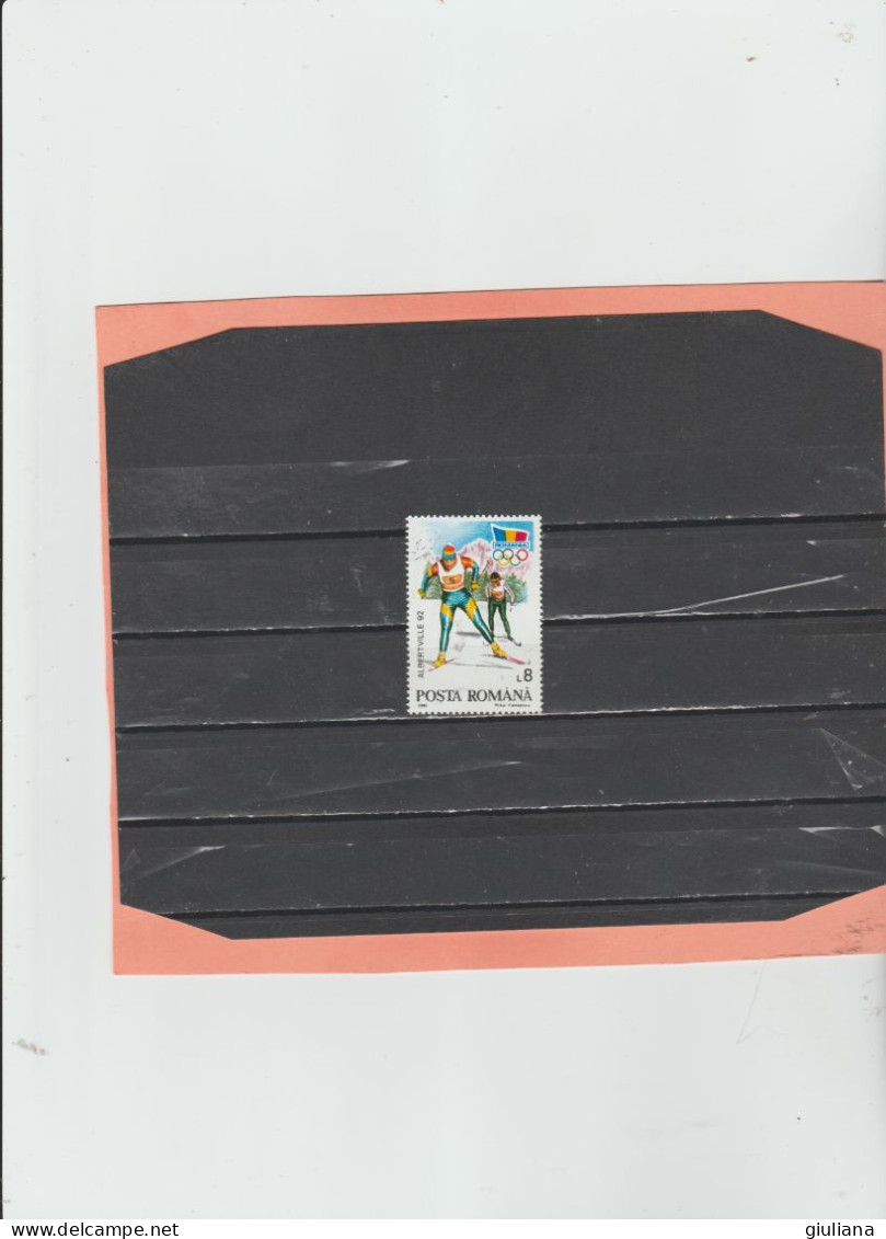 Romania 1992 - (YT) 3985C Used "Giochi Olimpici D'inverno, Albertville '92" - 8L Ski Di Fondo - Used Stamps