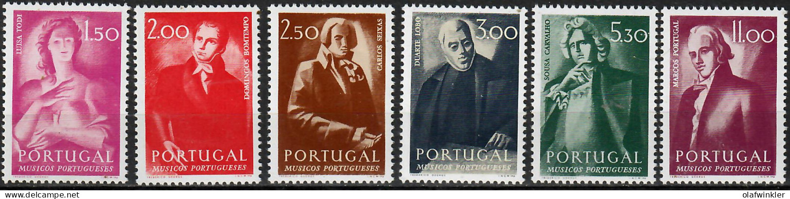 1974 Músicos Portugueses AF 1224-9 / Sc 1226-31 / YT 1234-9 / Mi 1254-9 Novo / MNH / Neuf / Postfrisch [zro] - Neufs