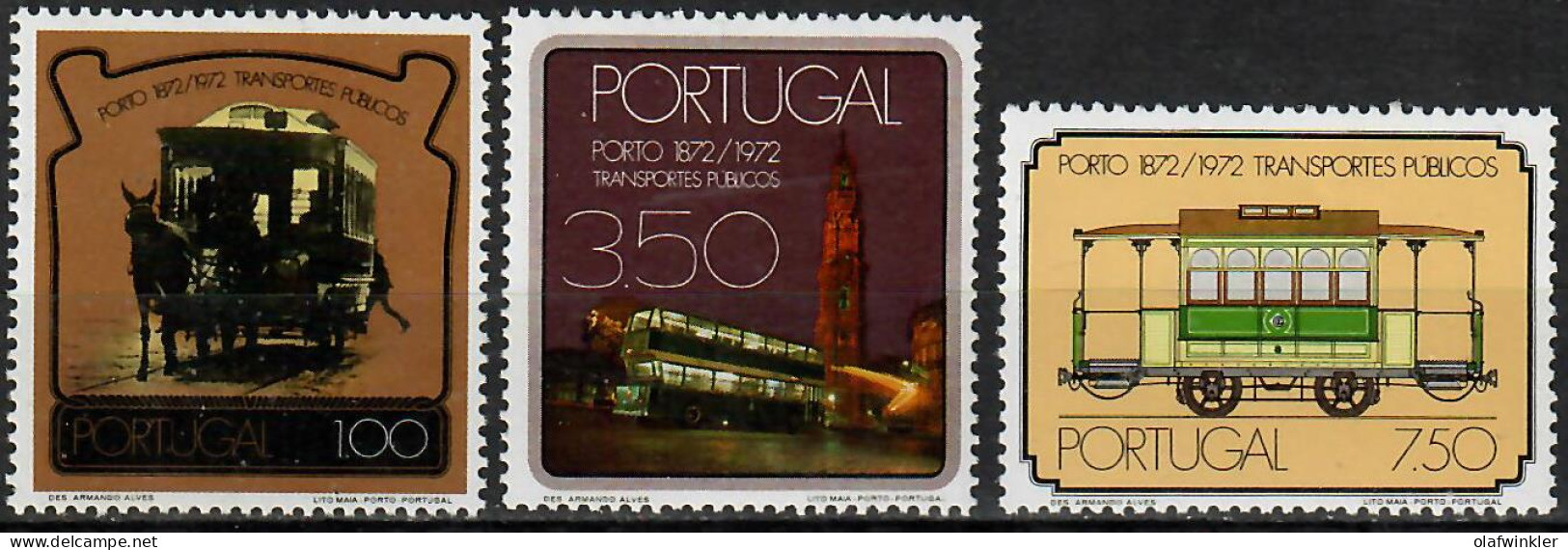 1973 Transportes Públicos AF 1198-1200 / Sc 1187-9 / YT 1200-2 / Mi 1220-2 Novo / MNH / Neuf / Postfrisch [zro] - Neufs