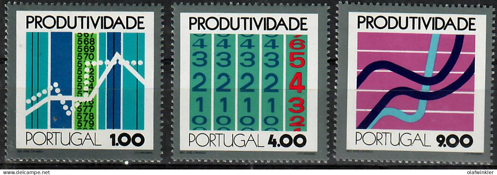 1973 Jornadas De Produtívidade AF 1178-80 / Sc 1167-9 / YT 1176-8 / Mi 1196-8 Novo / MNH / Neuf / Postfrisch [zro] - Neufs