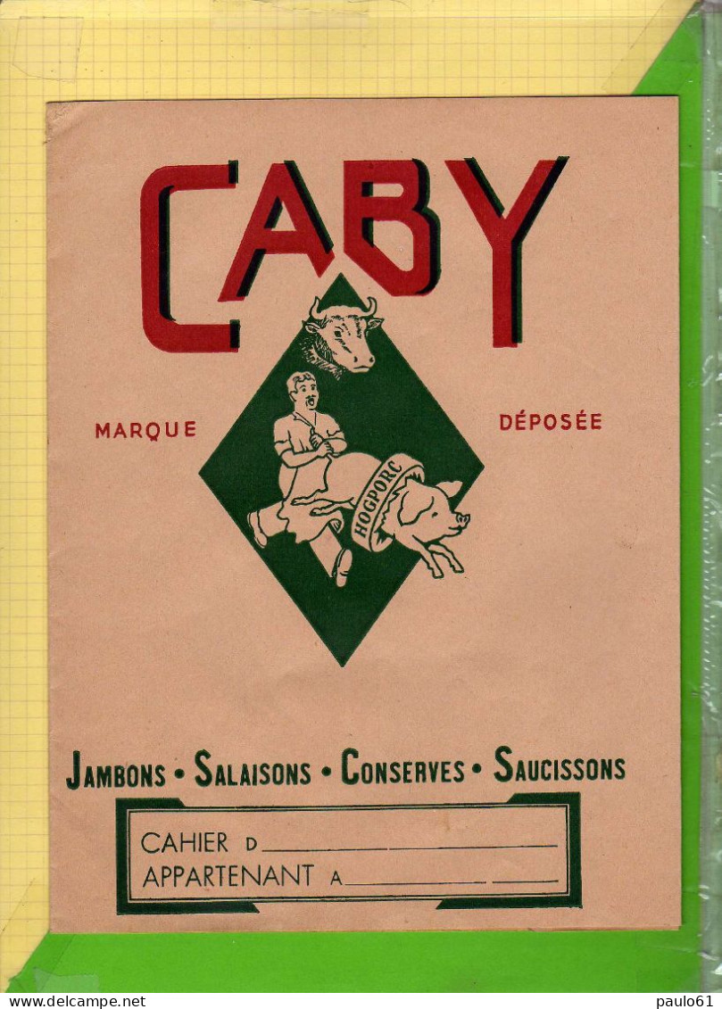 PROTEGE CAHIER    :  CABY  Jambons Salaisons Conserves - Book Covers