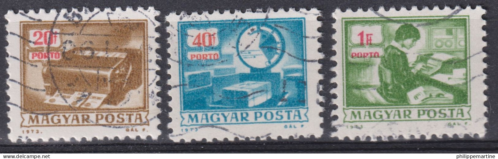 Hongrie 1973 - Taxe YT 235 - 236 Et 238 (o) - Port Dû (Taxe)